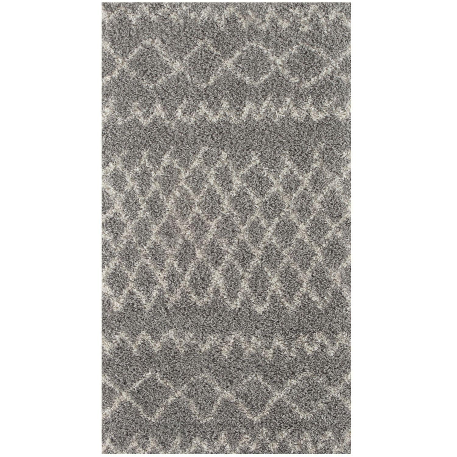 Moroccan Grey Shaggy Rug | 910 - PN Home