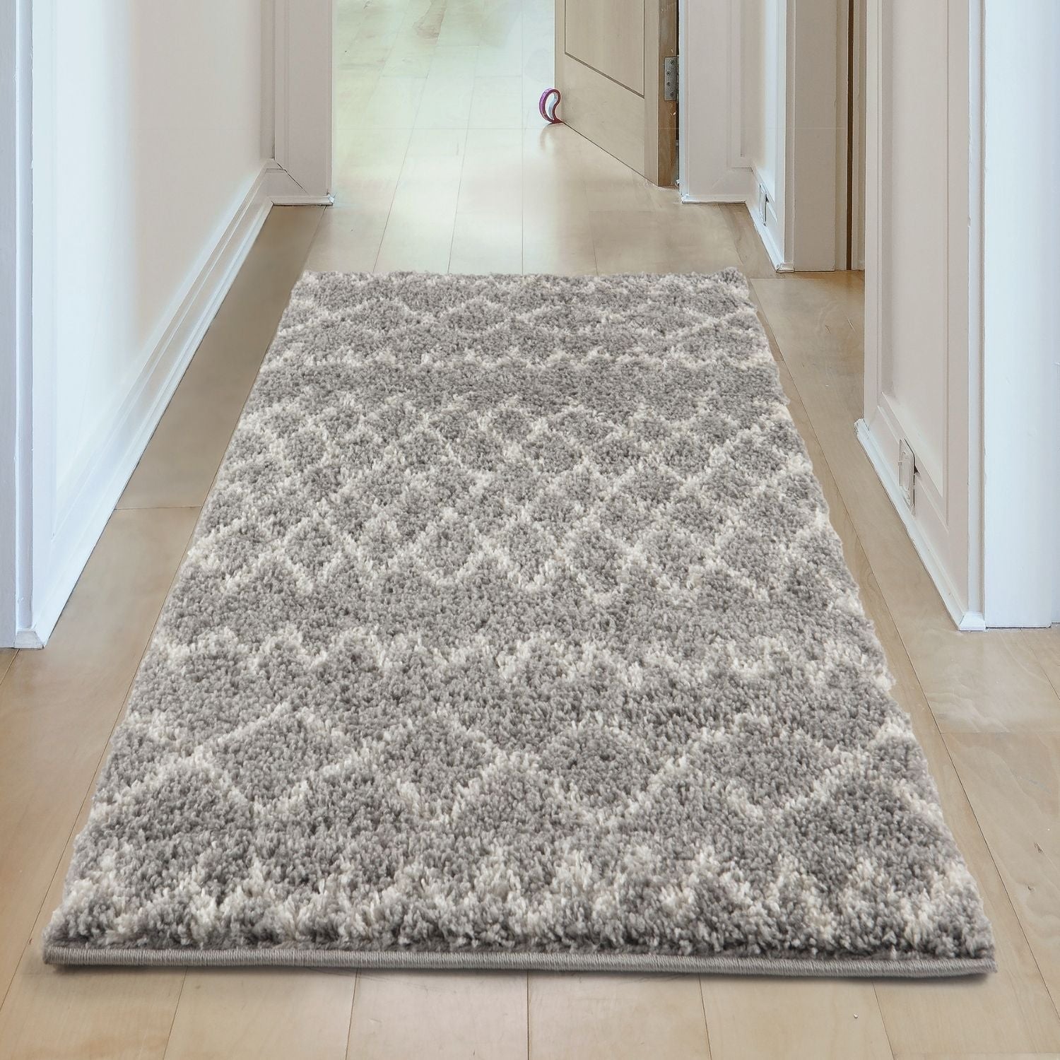 Moroccan Grey Shaggy Rug | 910 - PN Home