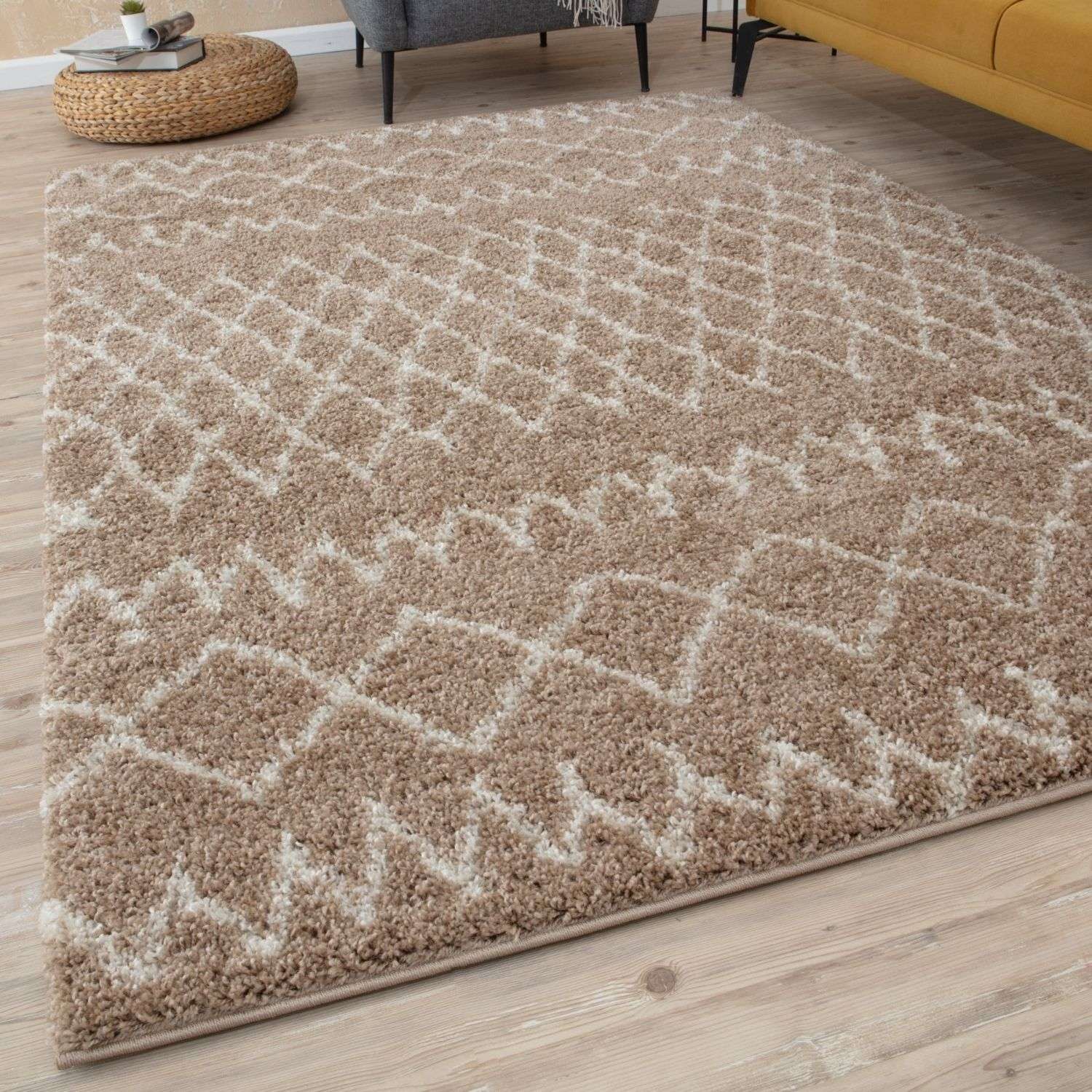 Moroccan Beige Shaggy Rug | 920 - PN Home