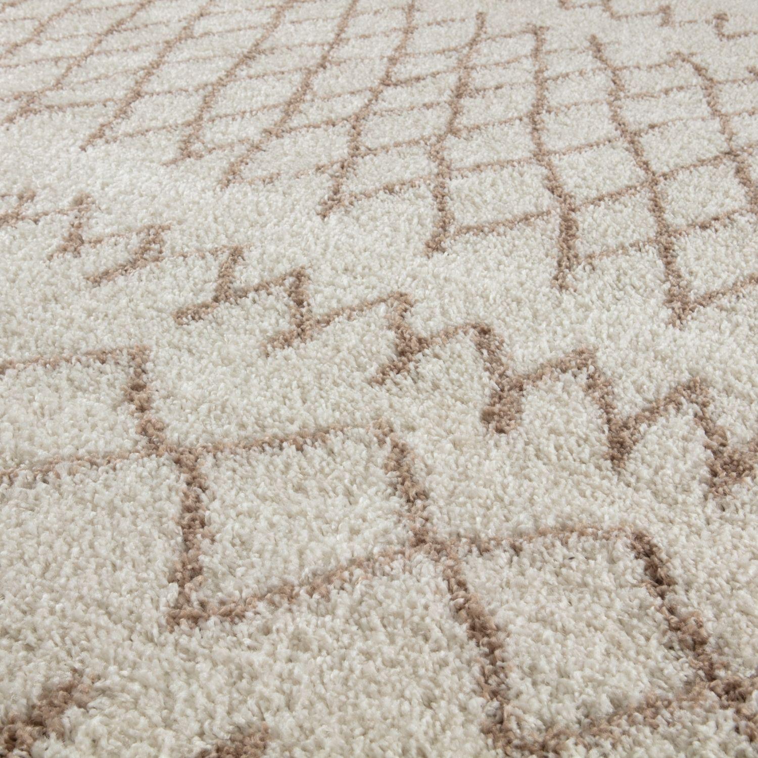 Moroccan Ivory Beige Shaggy Rug | 930 - PN Home