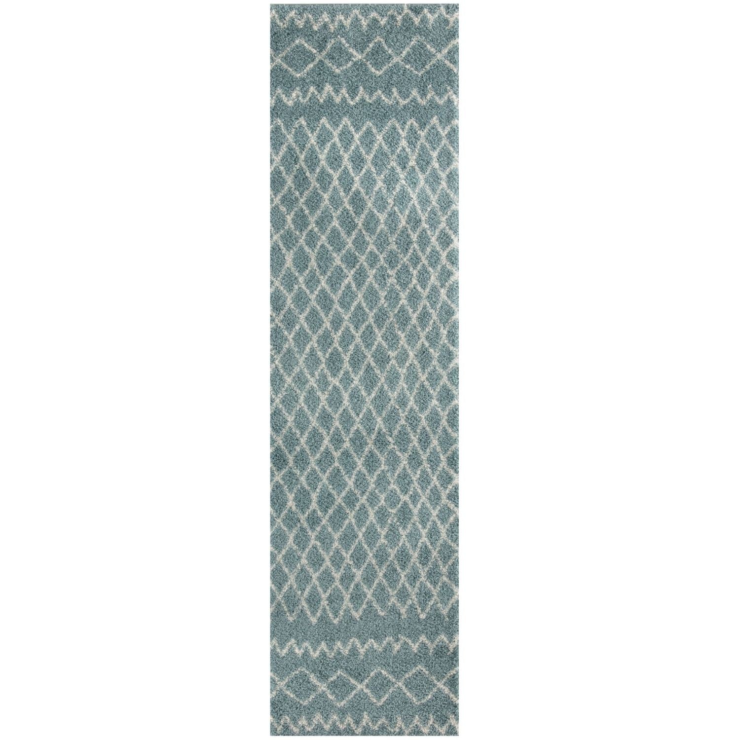 Moroccan Duck Egg Blue Shaggy Rug | 950 - PN Home