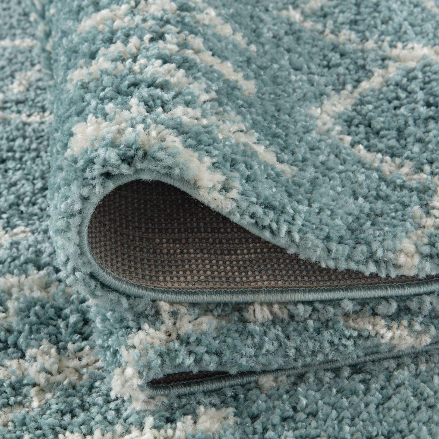 Moroccan Duck Egg Blue Shaggy Rug | 950 - PN Home