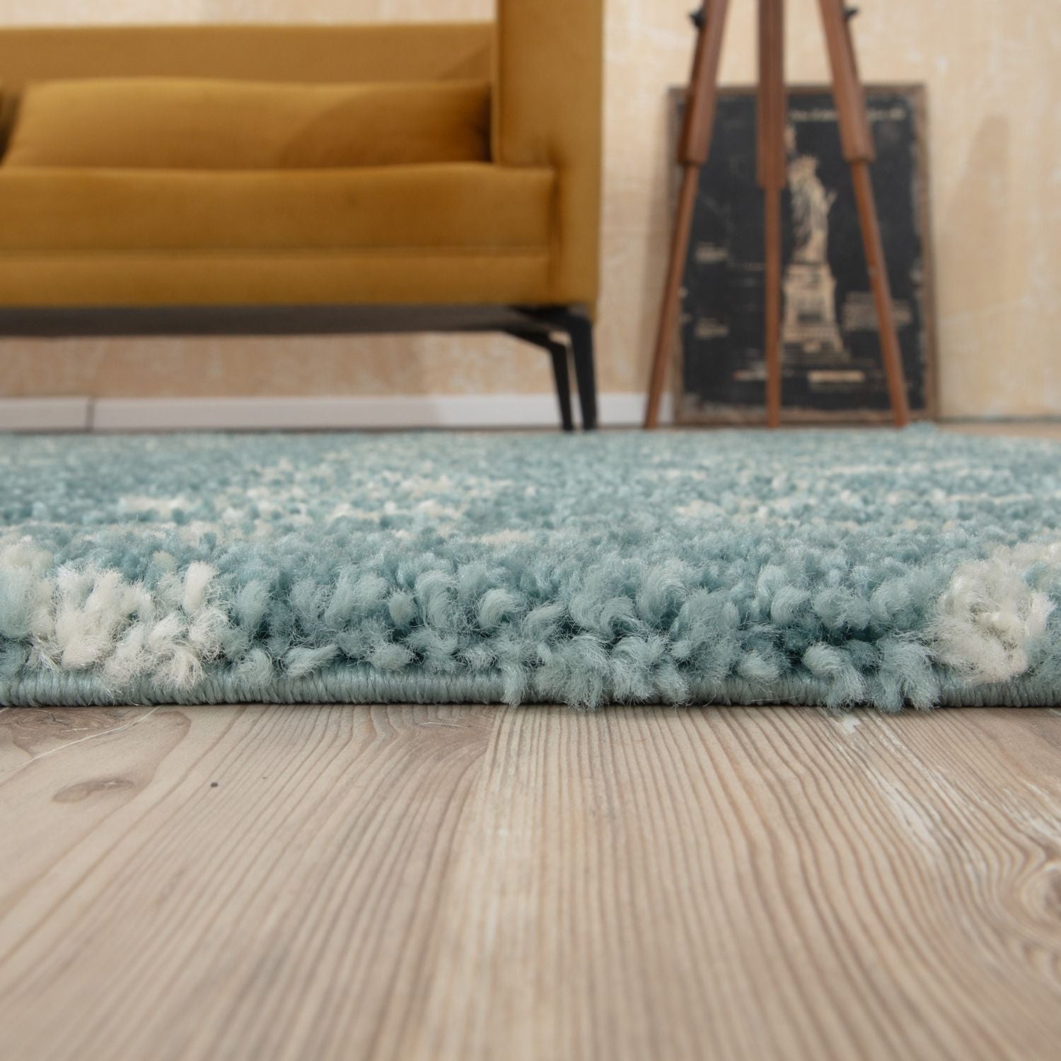 Moroccan Duck Egg Blue Shaggy Rug | 950 - PN Home