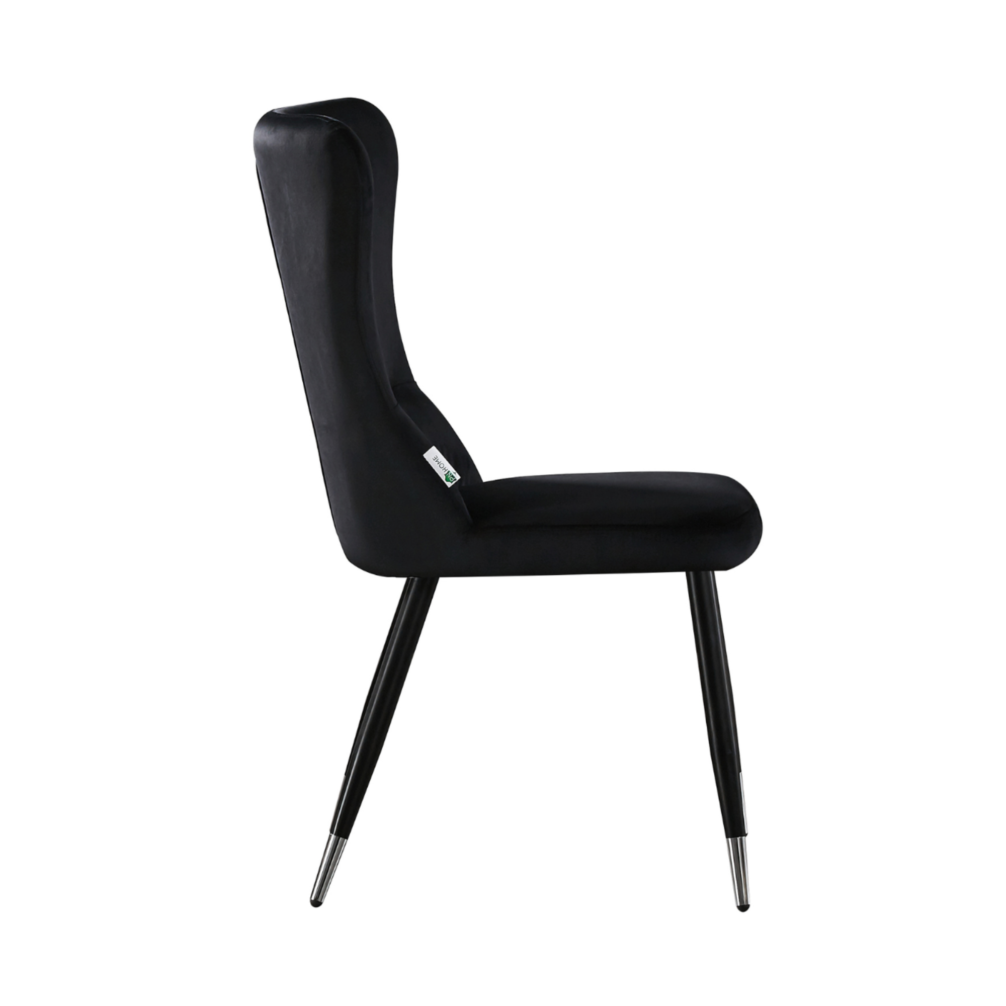 7 Pieces New York Rocco Dining Set - a Walnut Rectangular Dining Table and Set of 6 Green Dining Chairs