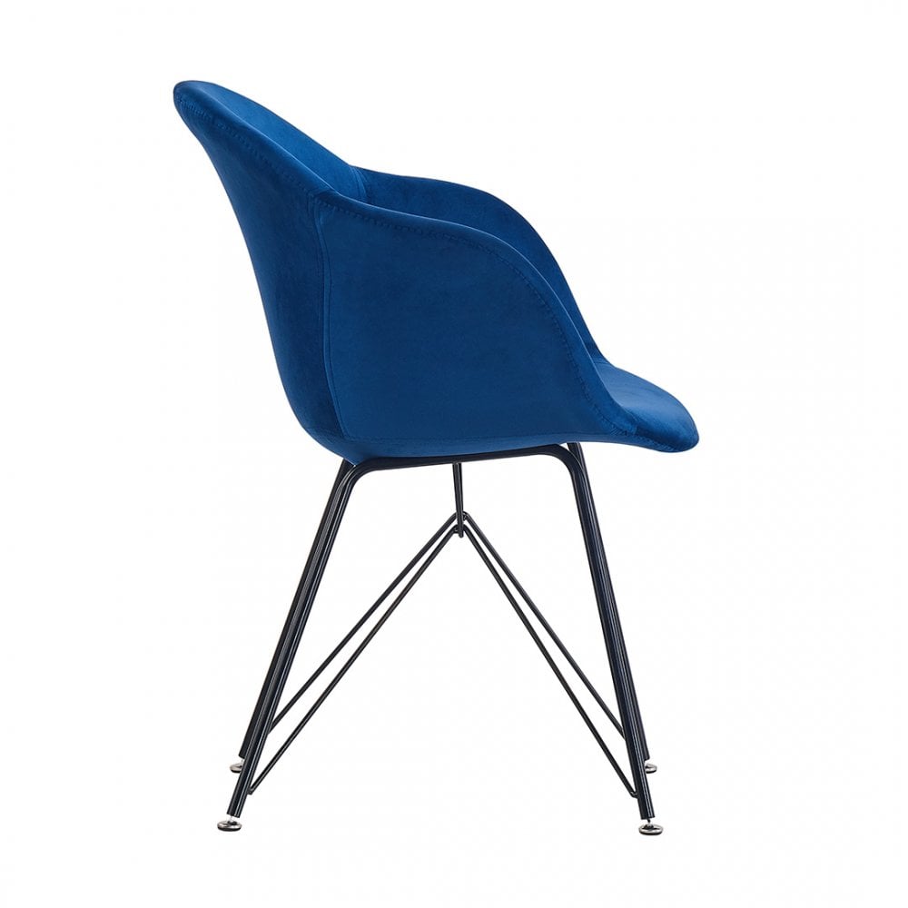 Valentina Halo White Dining Set with 4 Velvet Chairs