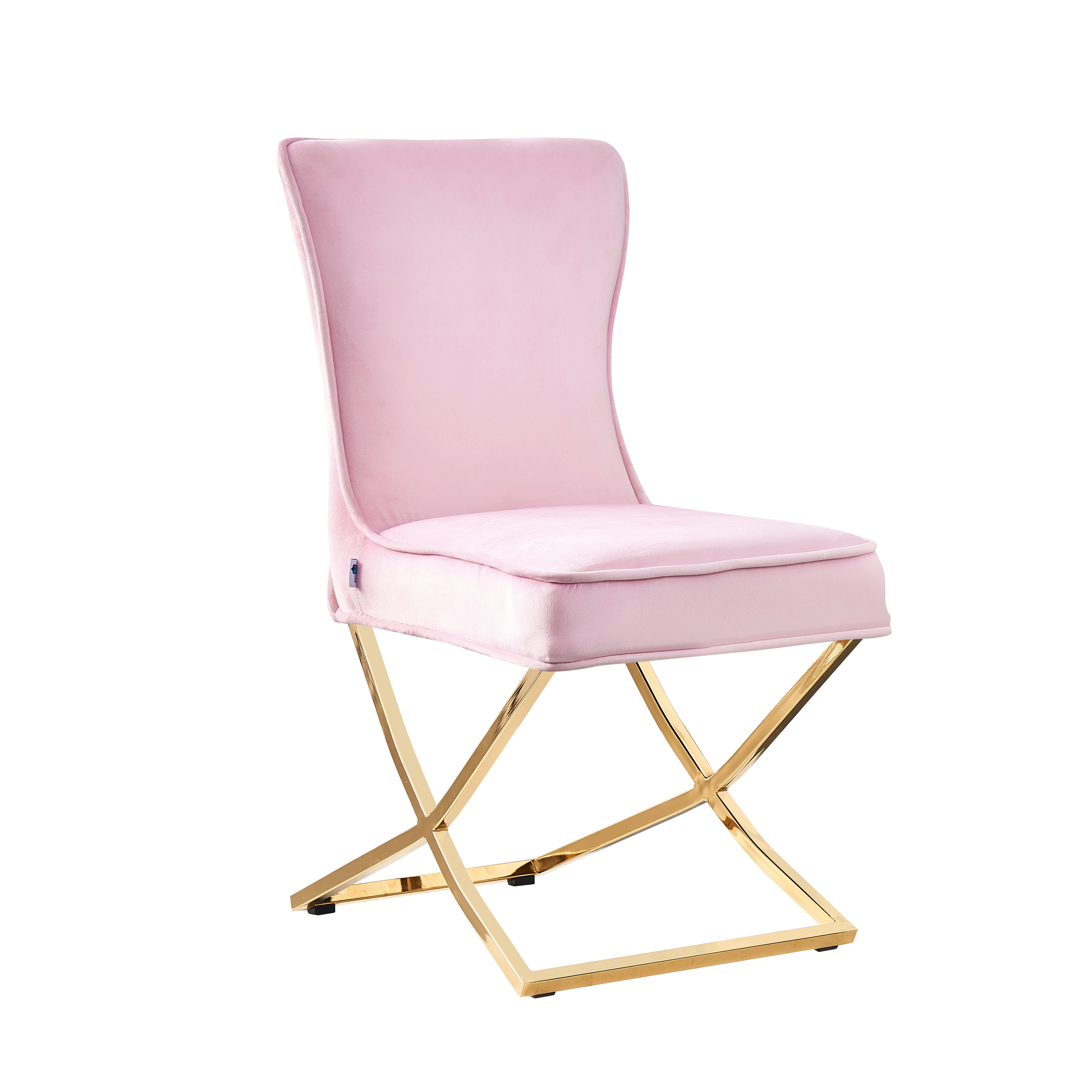 Trafalgar Tufted Velvet Dining Chair – Diamond Back & Chrome Silver Legs