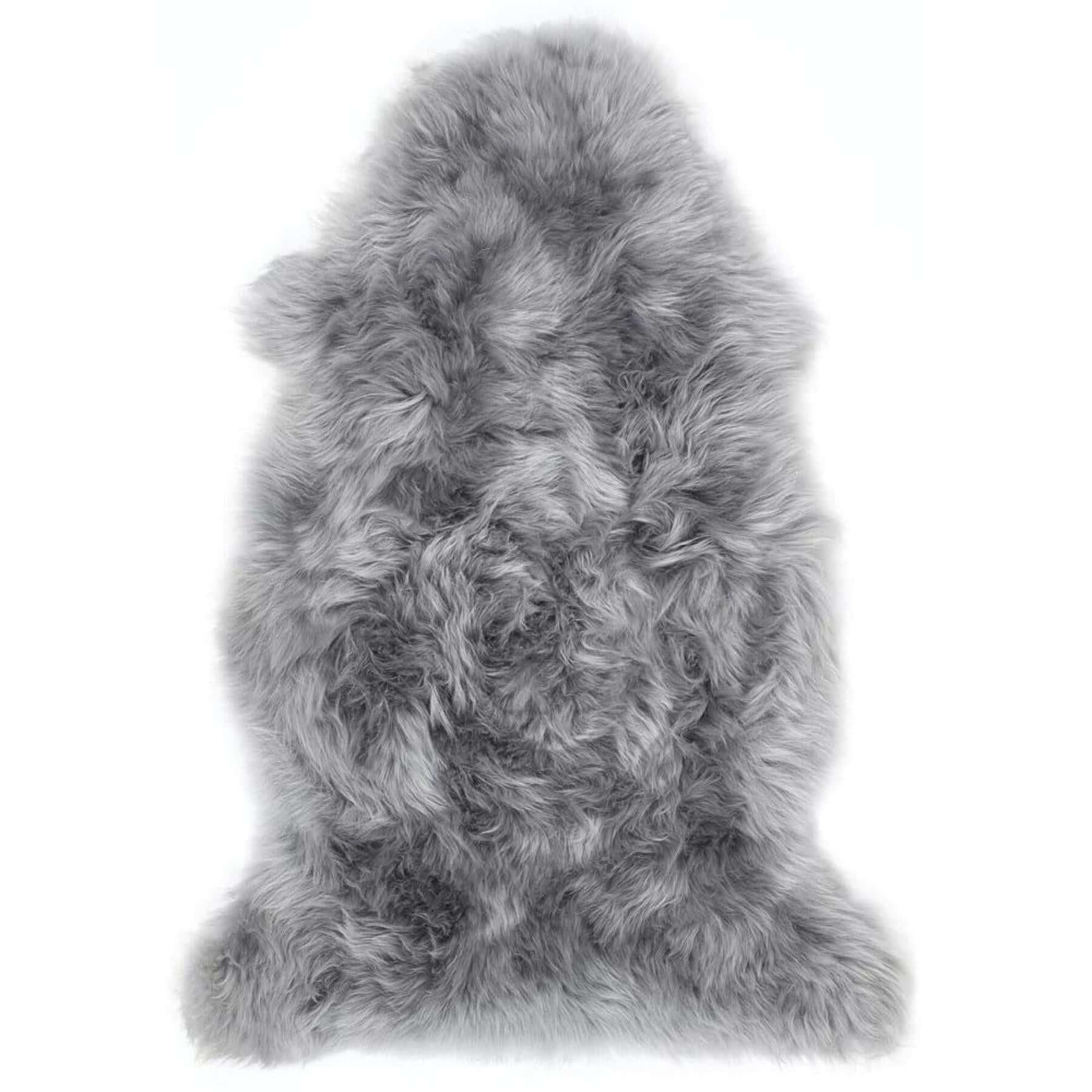 Genuine Grey Sheepskin Faux Fur Rug - PN Home