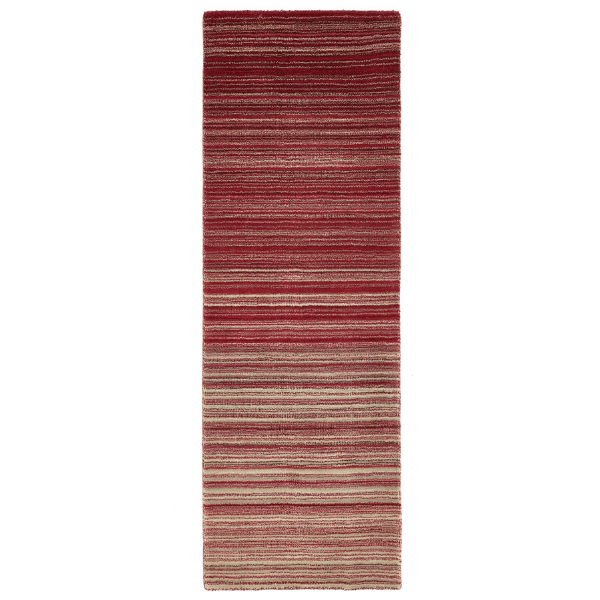 Fine Stripes Red Wool Rug - PN Home