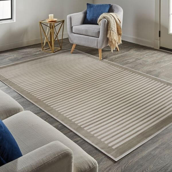 Belgrade Natural Striped Rug - PN Home