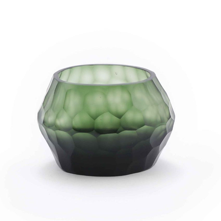 HEMATITE CANDLEHOLDER - H9 D11 cm - STEELGREEN - PN Home