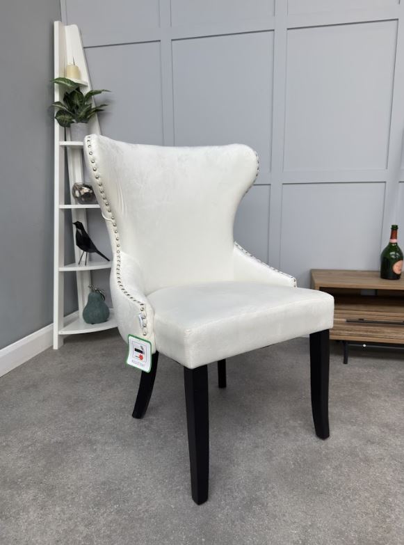 Mayfair Velvet Dining Chair - Cream