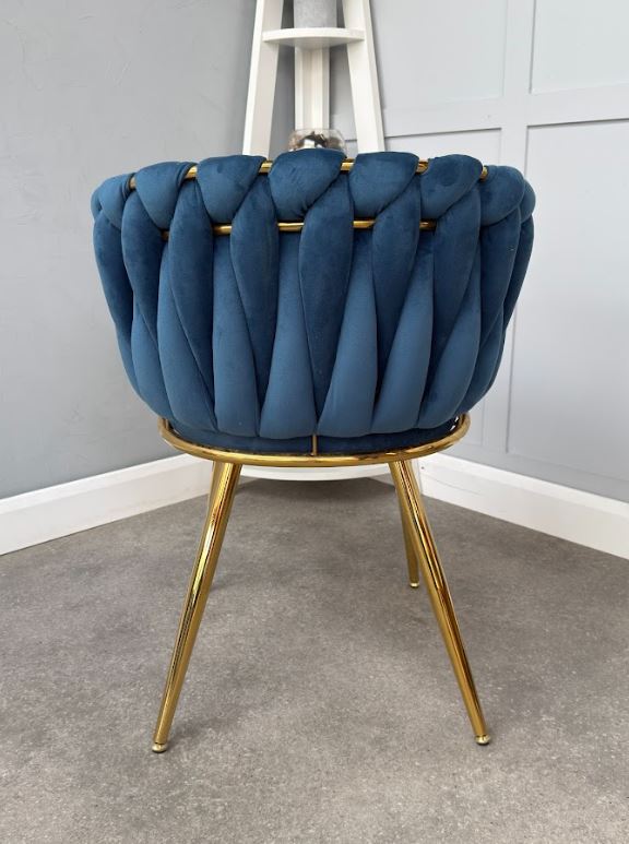 Roma Knot Dining Chair - Blue