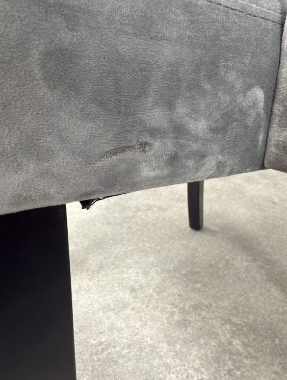 Mayfair Velvet Dining Chair - Dark Grey