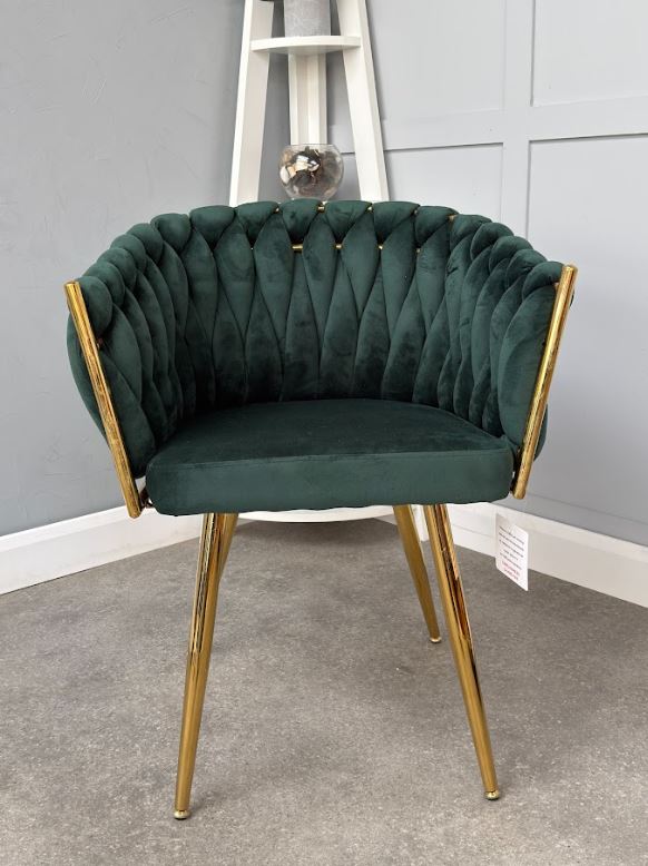 Roma Knot Dining Chair - Green
