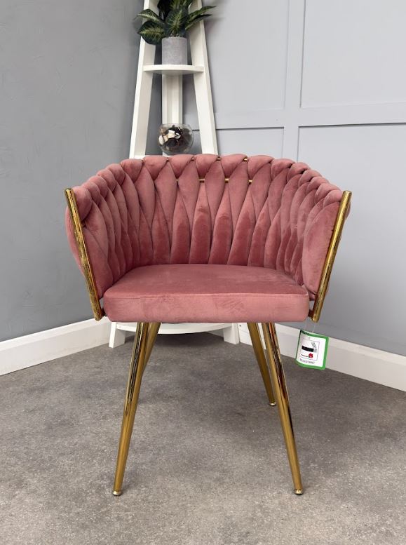 Roma Knot Dining Chair - Pink