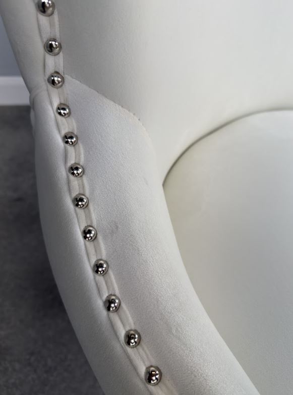 Mayfair Velvet Dining Chair - Cream