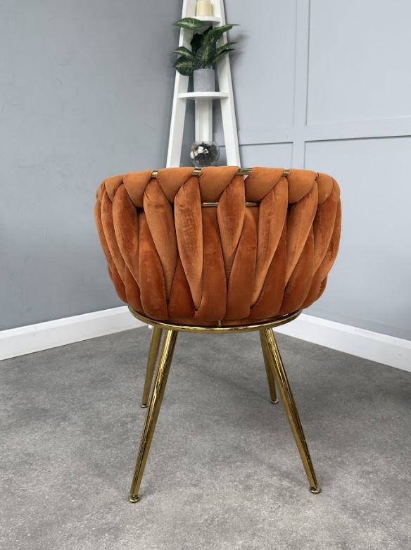 Roma Knot Dining Chair - Orange