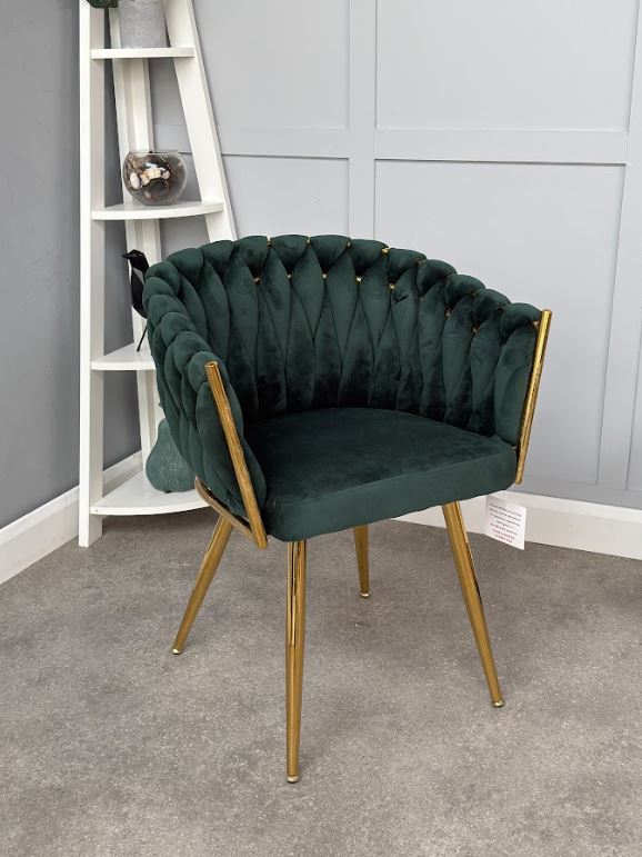Roma Knot Dining Chair - Green