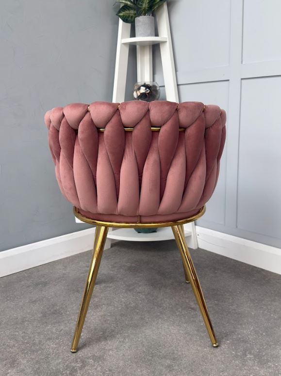 Roma Knot Dining Chair - Pink