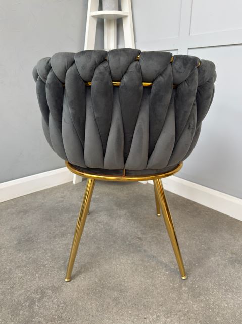 Roma Knot Dining Chair - Grey
