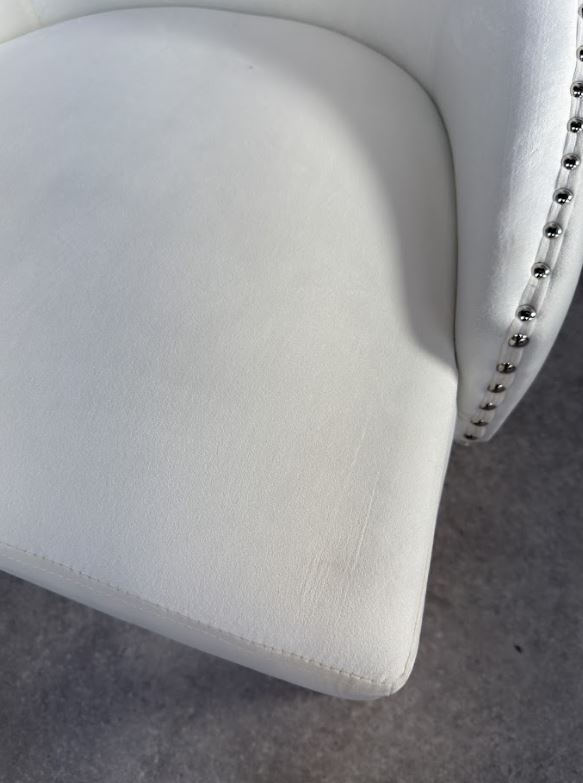 Mayfair Velvet Dining Chair - Cream