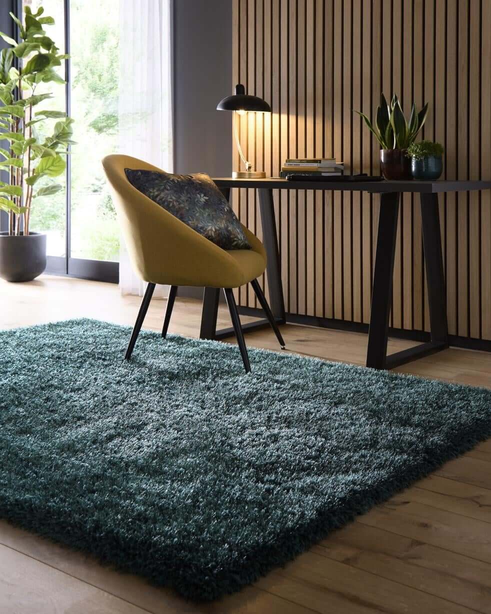 Chicago Forest Green Shaggy Rug - PN Home