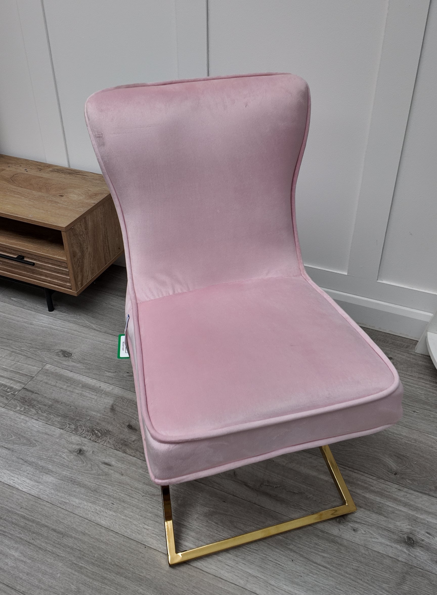 Trafalgar Velvet Dining Chair - Light Pink