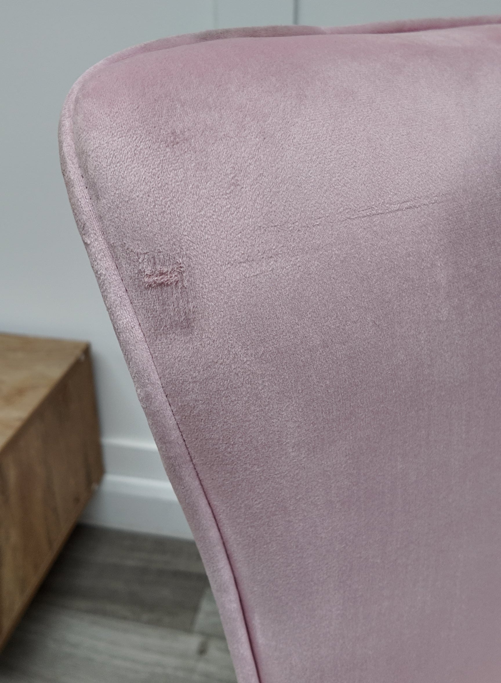Trafalgar Velvet Dining Chair - Light Pink