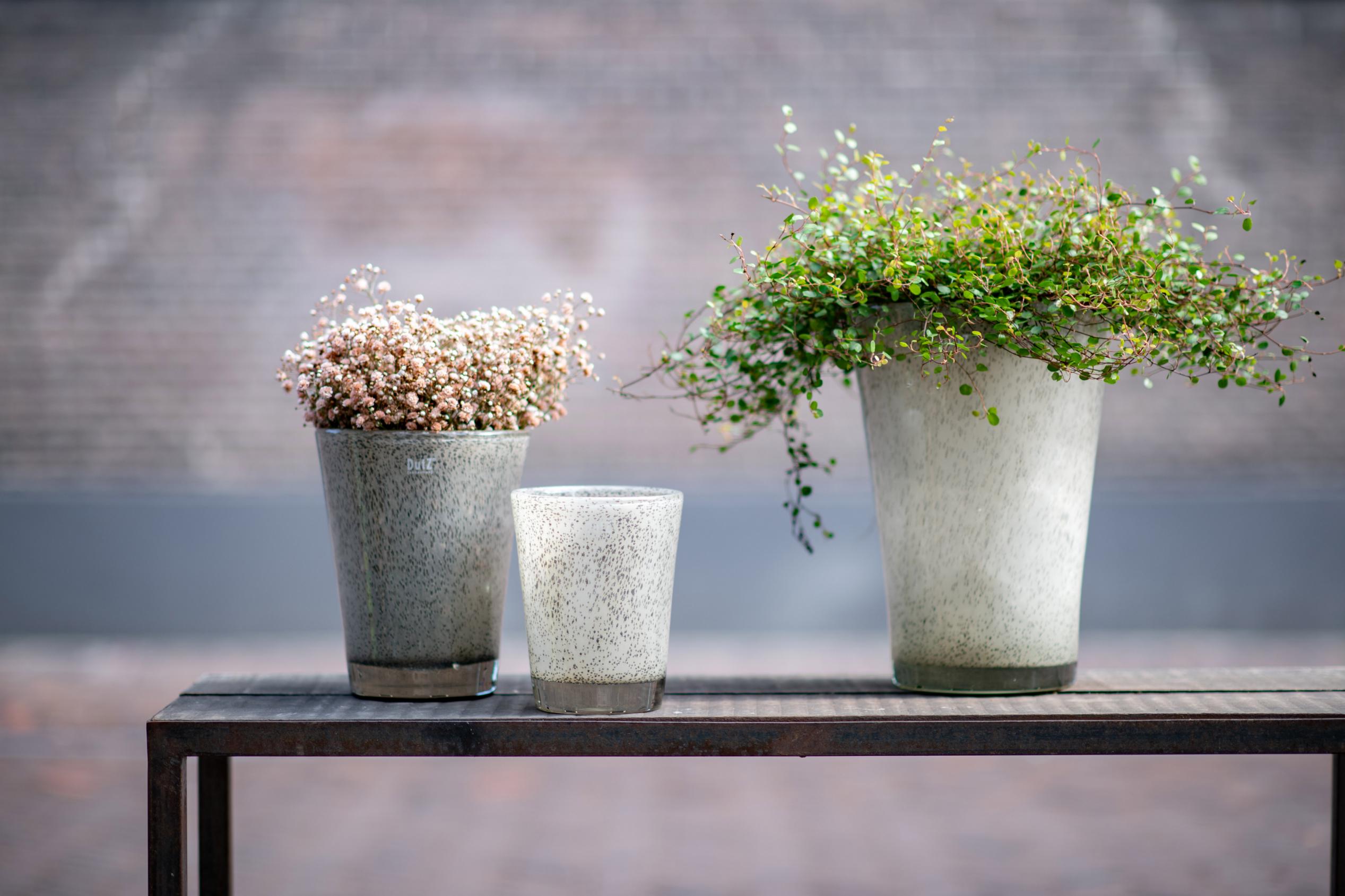 CONIC Vase - Thick Glass with Bubbles by DutZ