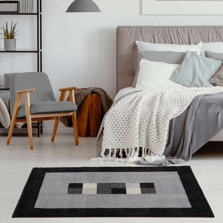 Ephesus Grey Black Rug | 7439GB - PN Home