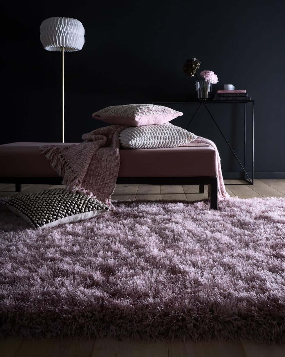 Extravagance Rose Shaggy Rug - PN Home