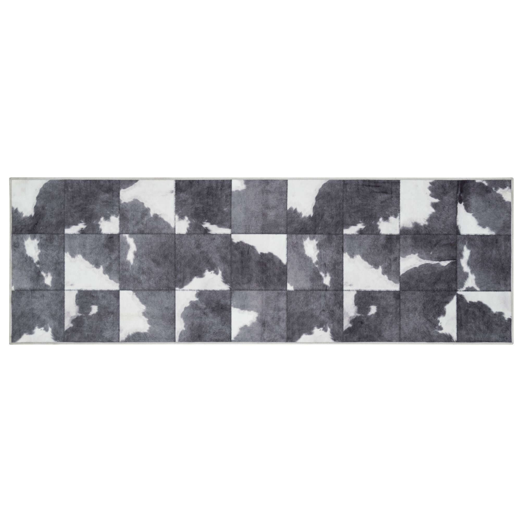 Faux Hides Rug Black and White - PN Home