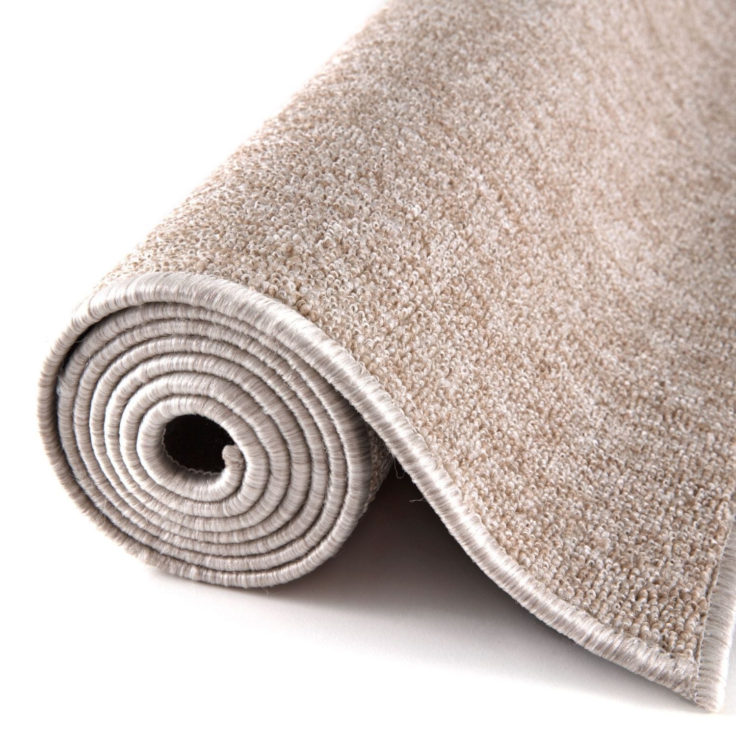 Flex Beige Low Pile Solid Rug - PN Home