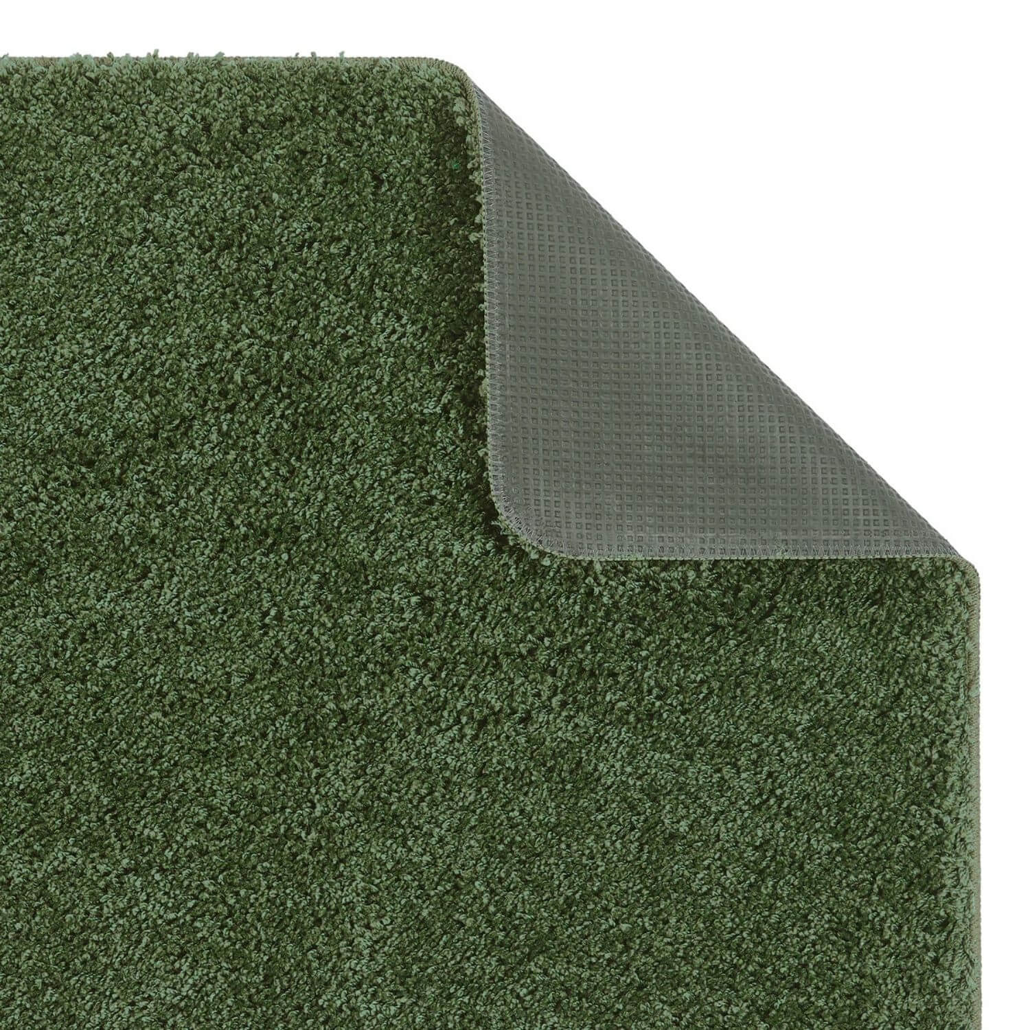 Washable Forest Green Shaggy Rug - PN Home