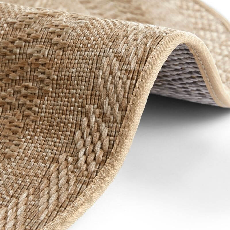 Indoor Outdoor Almendro Round Rug – Chevron Design - PN Home