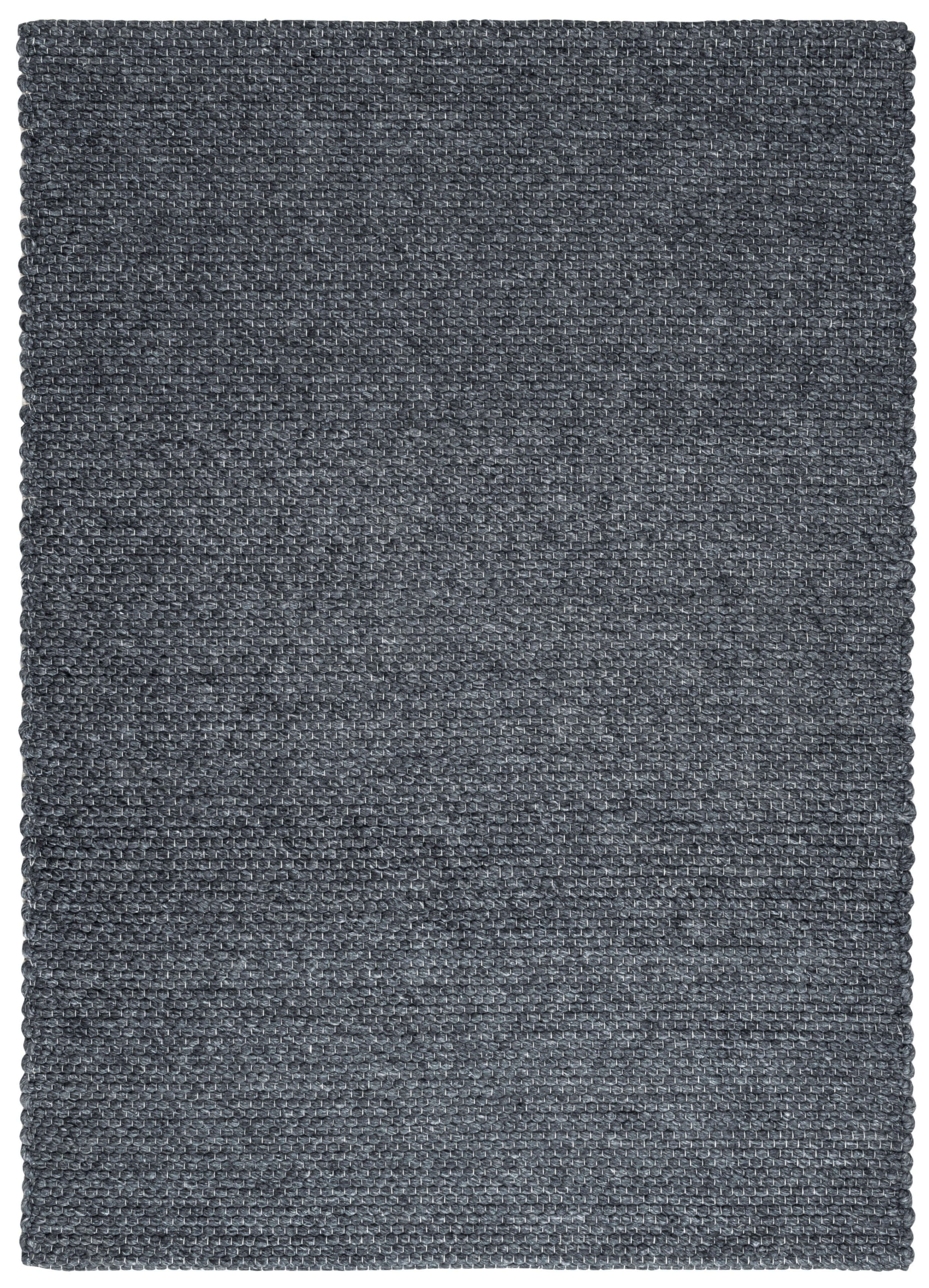 Solid Design Low Pile Eco Charcoal Rug - PN Home