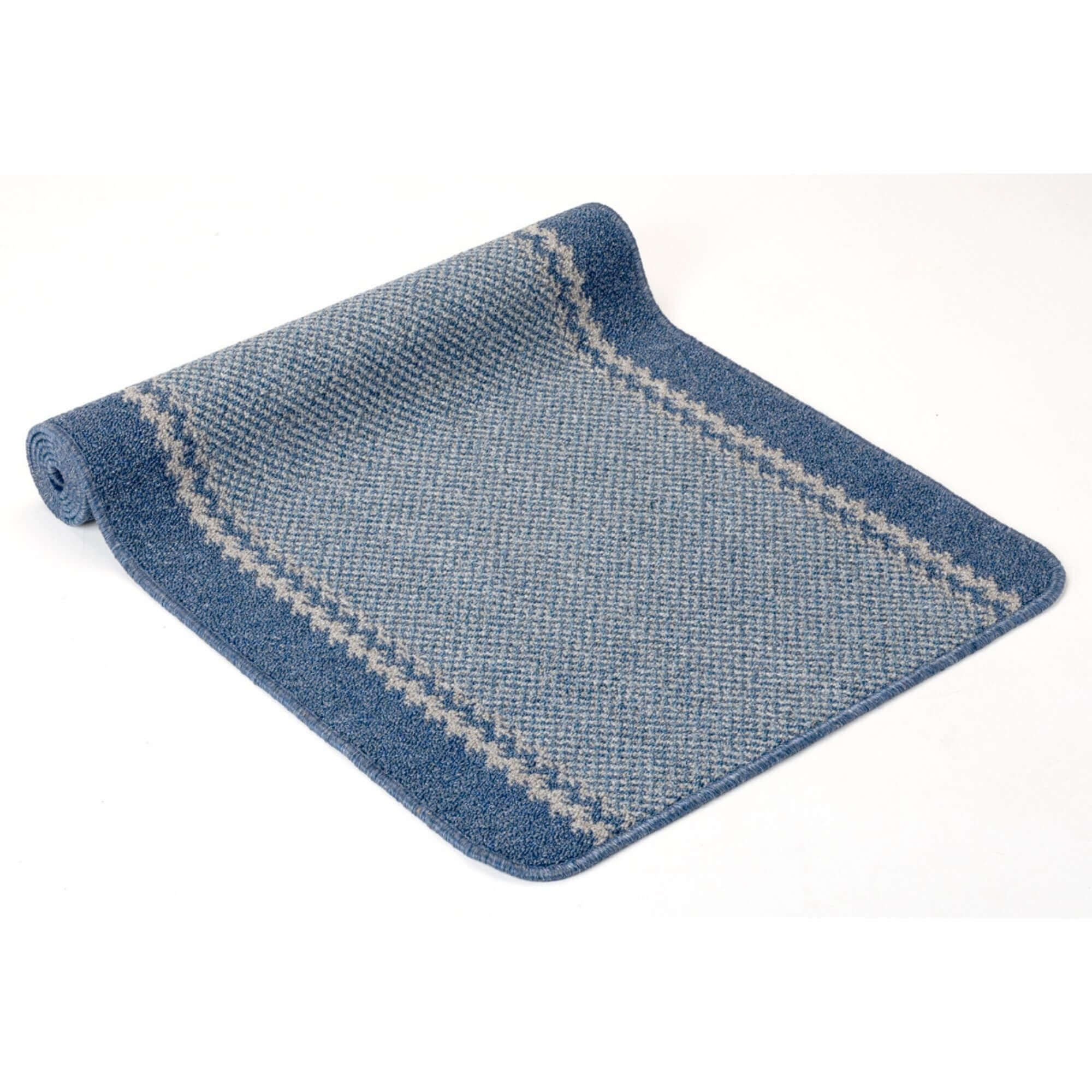 Washable Bordered Blue Rug | 116Blu - PN Home