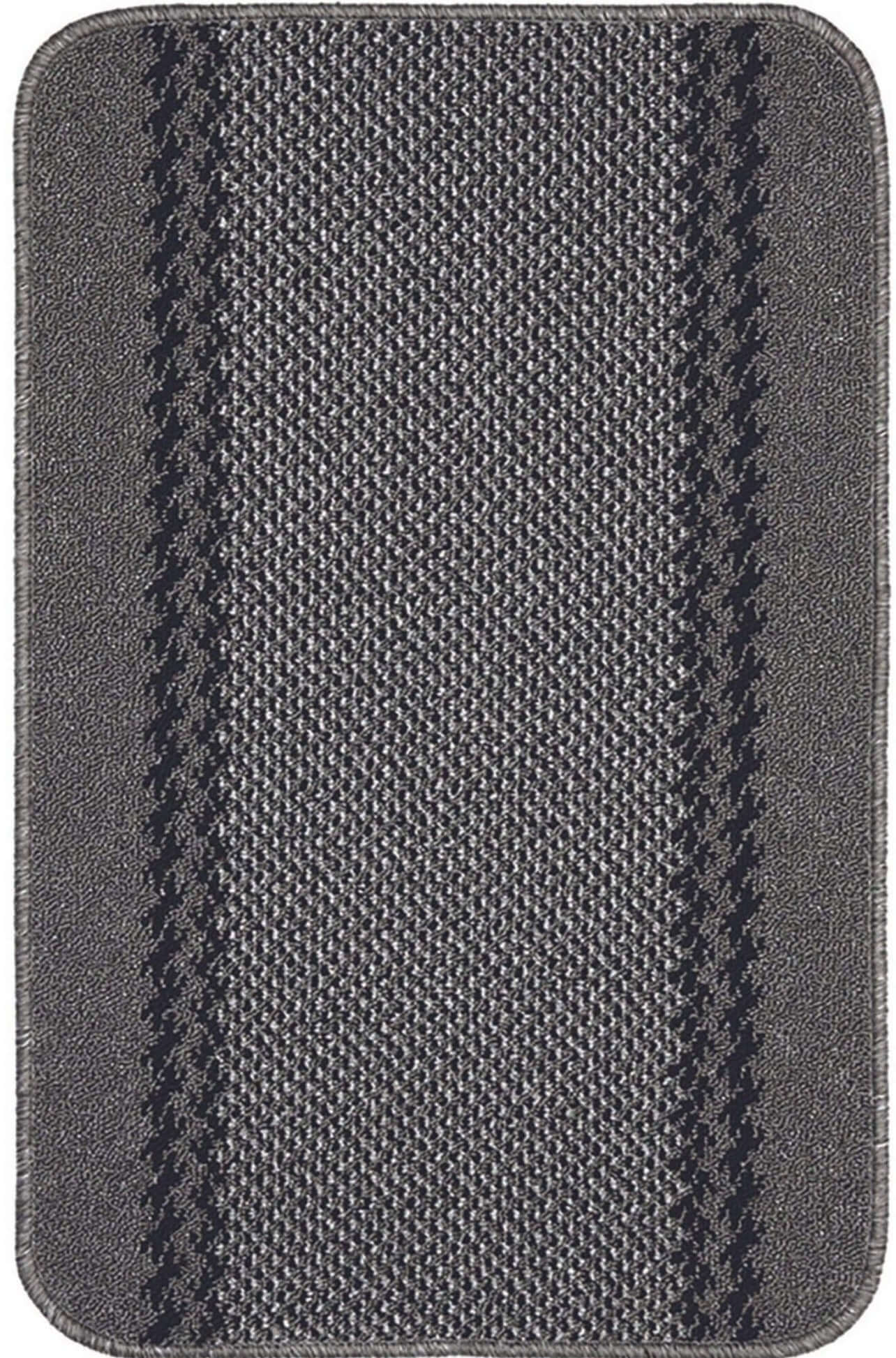 Washable Bordered Dark Grey Rug | 116D - PN Home