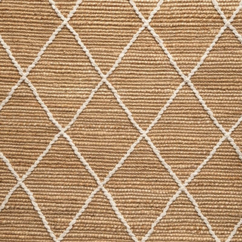 Jute Rug Kunu Natural Handwoven Diamond Design - PN Home
