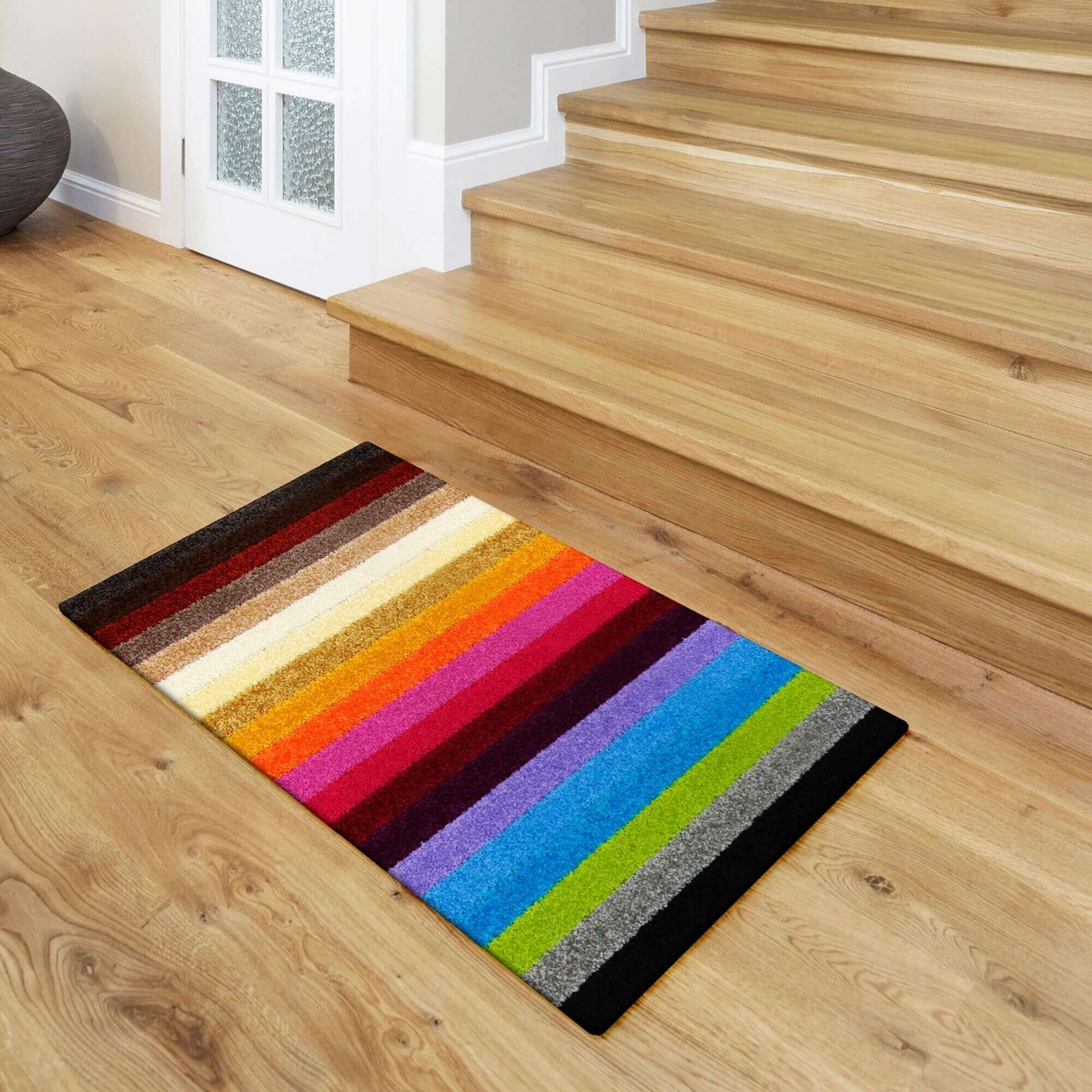 Alya Striped Multicolour Rugs | 117M - PN Home