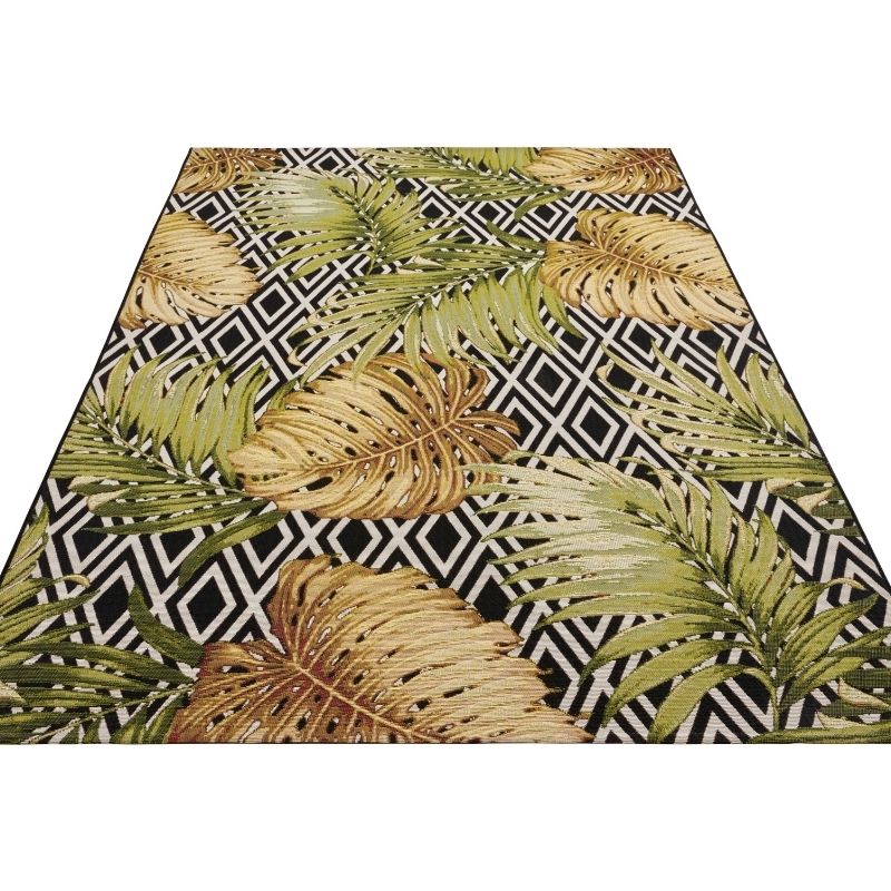 Indoor-Outdoor Leaves Rug - PN Home