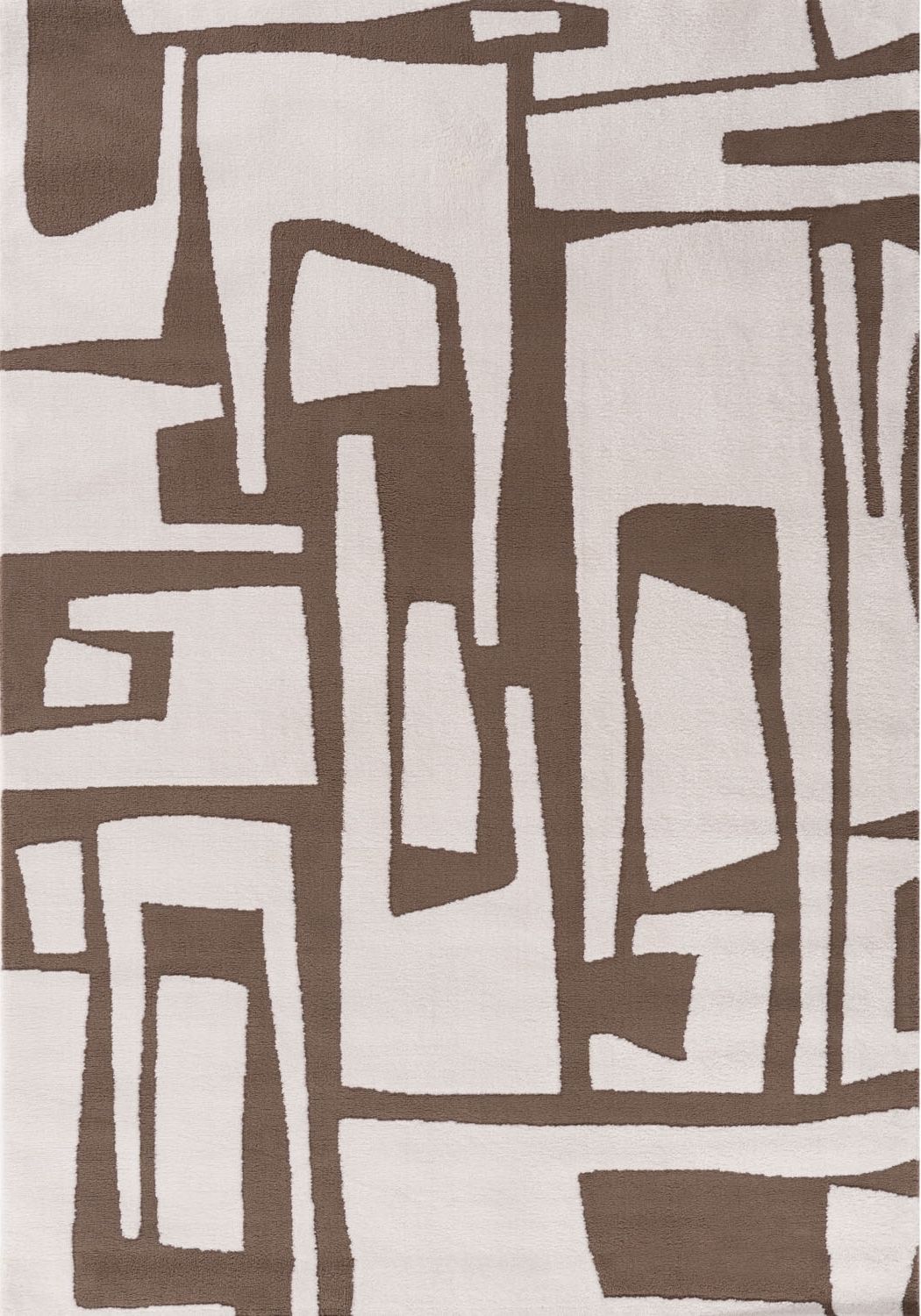 Loft Abstract Brown Rug - PN Home
