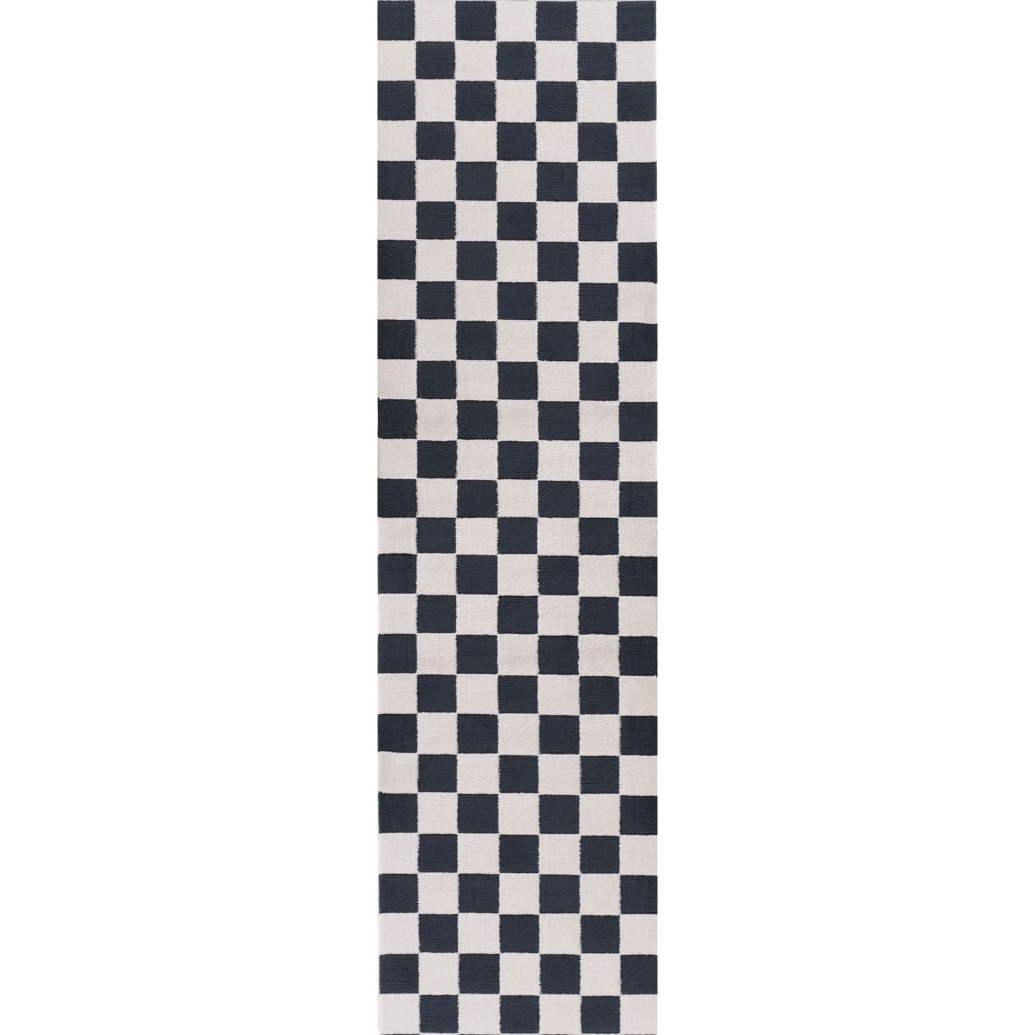 Loft Checkerboard Blue Rug - PN Home