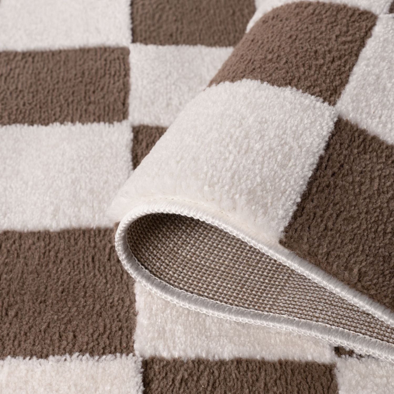 Loft Checkerboard Brown Rug - PN Home