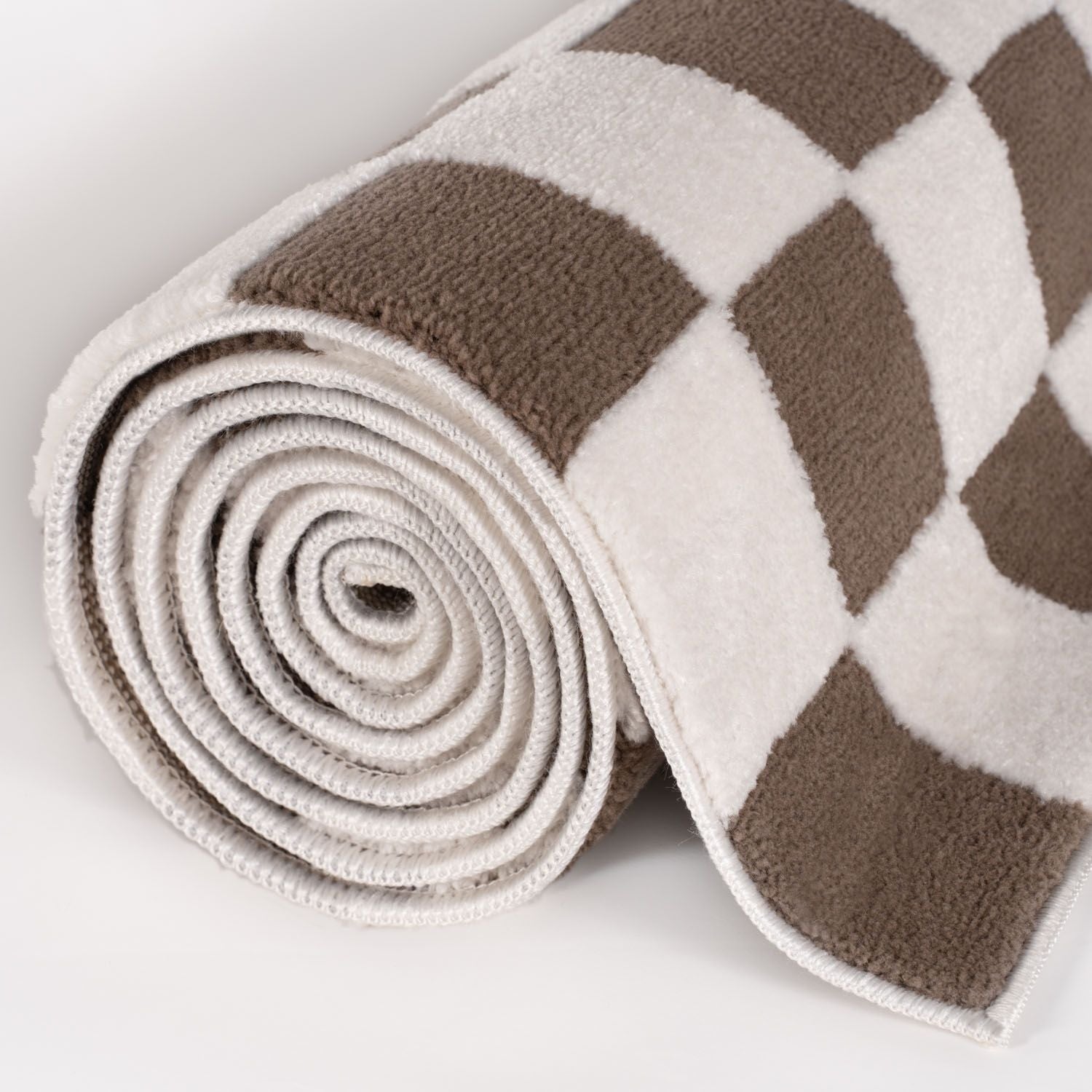 Loft Checkerboard Brown Rug - PN Home