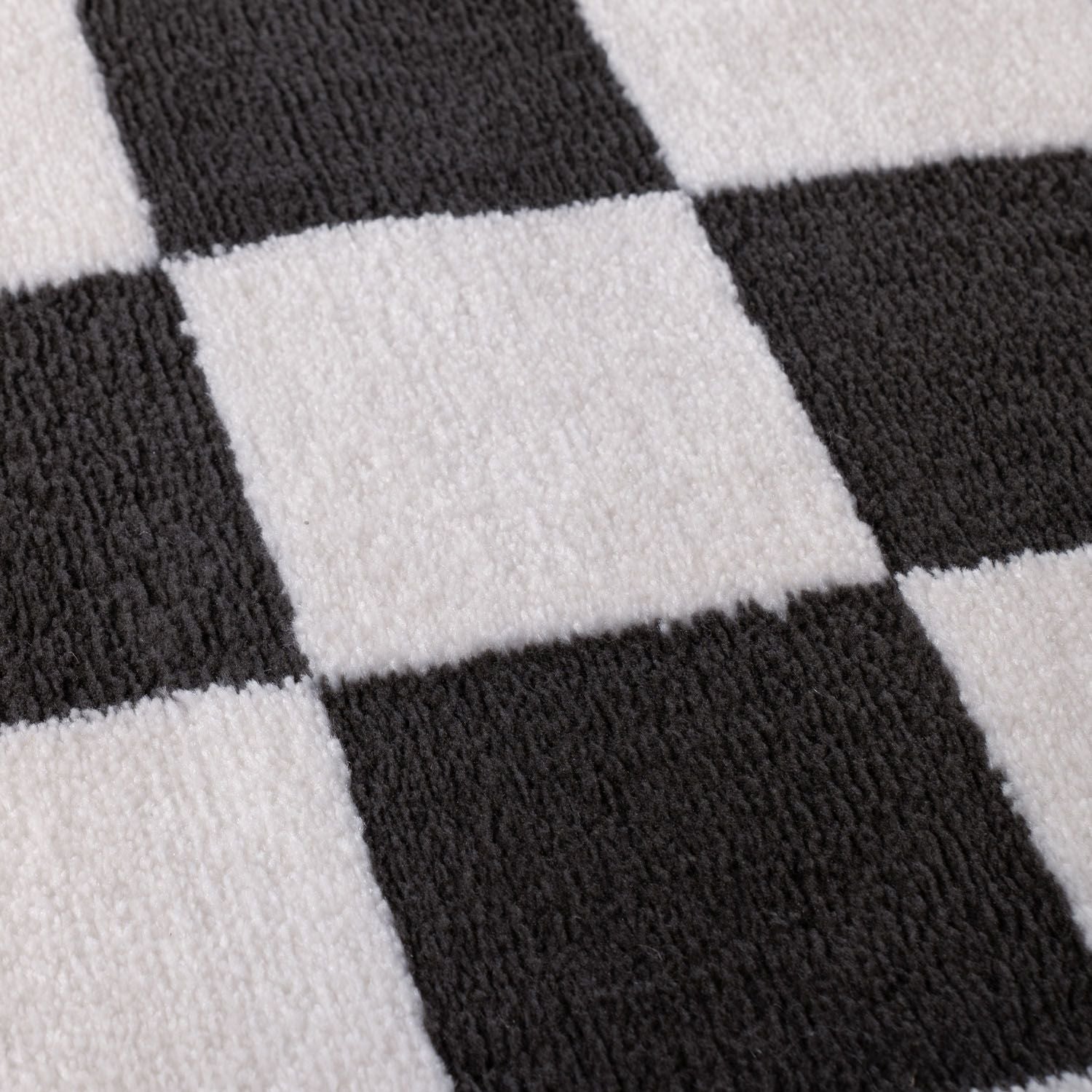 Loft Checkerboard Dark Grey Rug - PN Home
