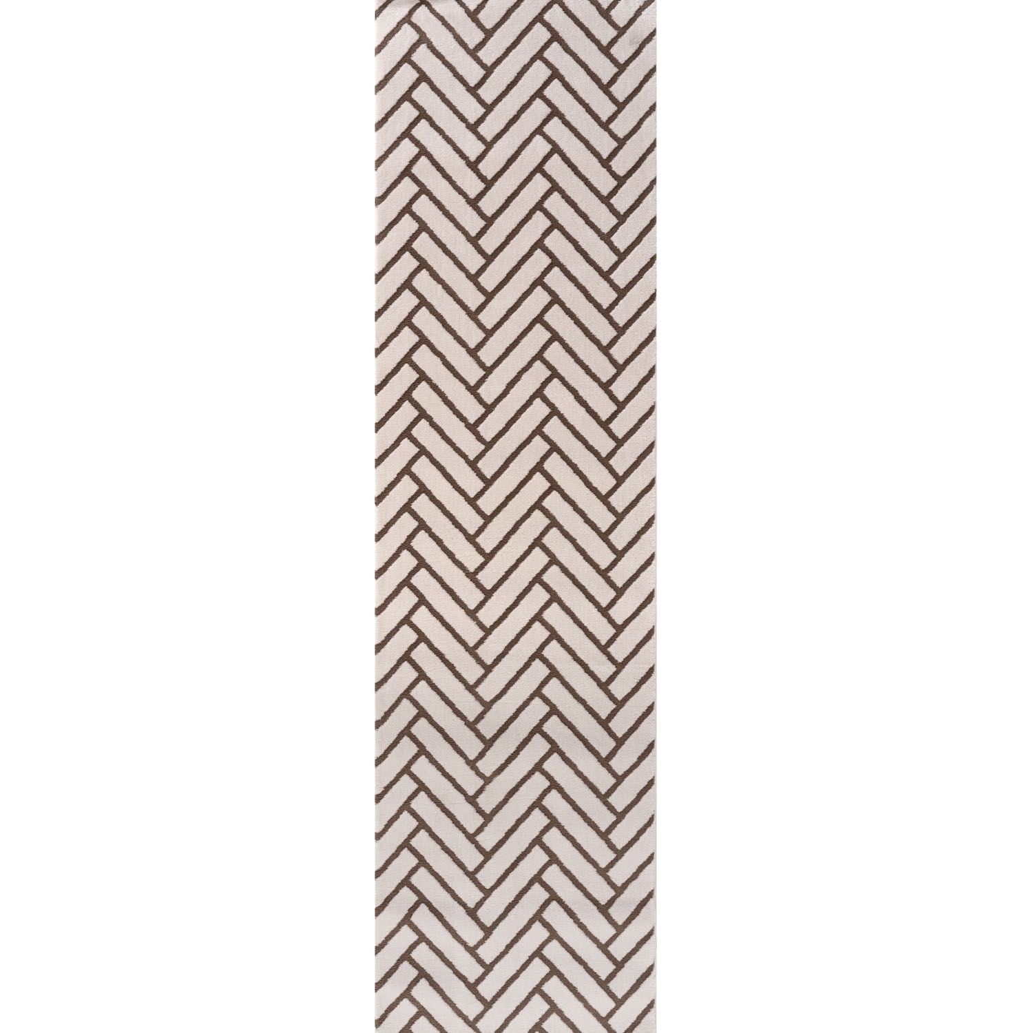 Loft Chevron Brown Rug - PN Home