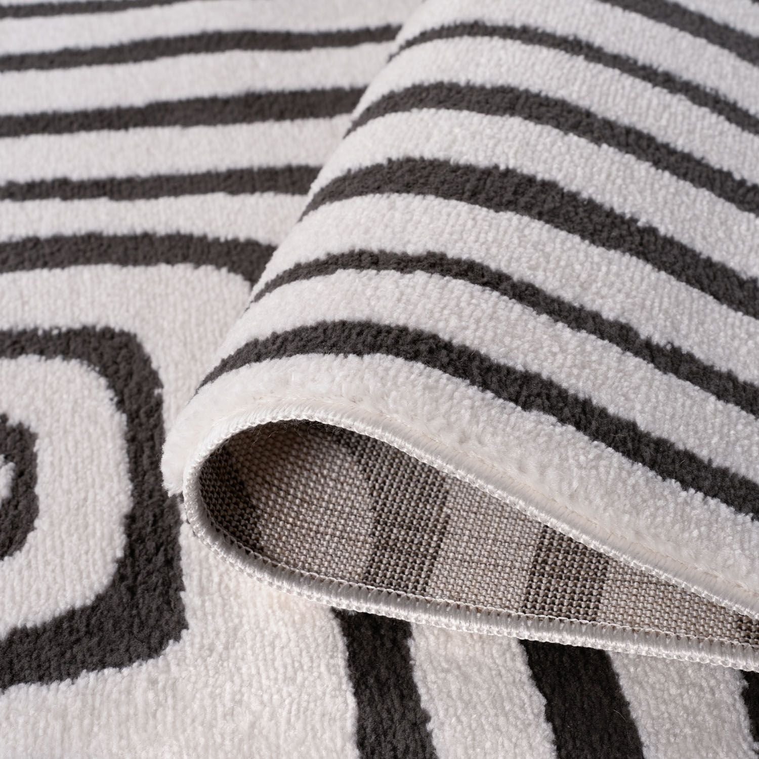 Loft Geometric Dark Grey Rug - PN Home