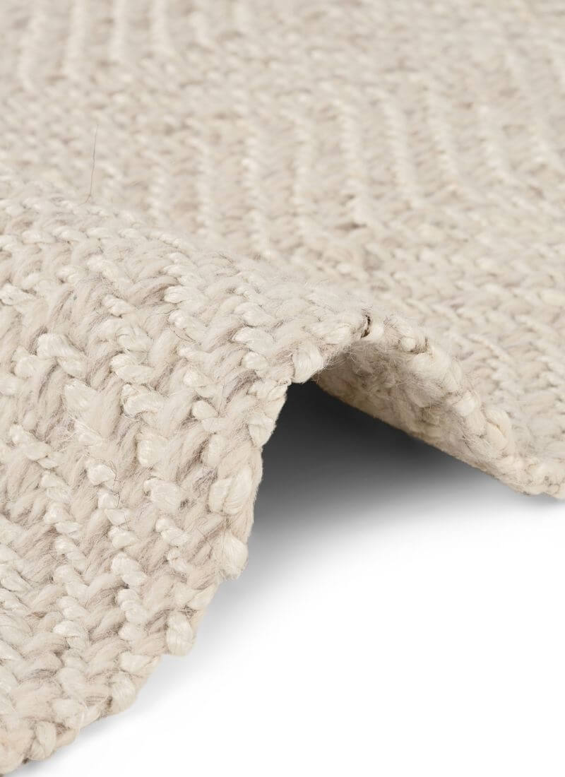 Majoli Natural White Herringbone Wool & Jute Rug - PN Home