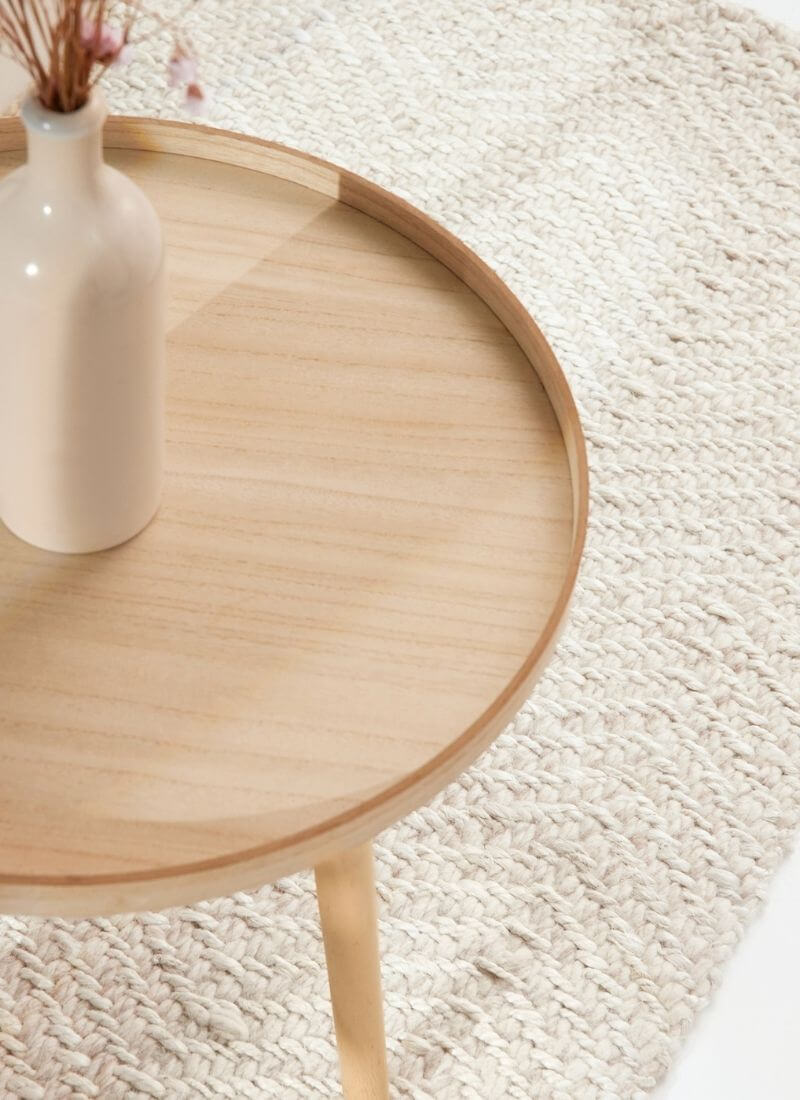Majoli Natural White Herringbone Wool & Jute Rug - PN Home